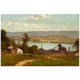 Thomas Hill, The Harvey Breaker, West Nanticoke, oil on board