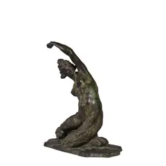 Arthur Putnam, The Mermaid, bronze with green patina