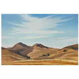 Ray Strong, Untitled (Golden Hillside), oil on board