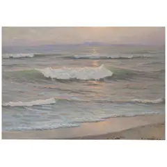 Incoming Tide by Frank Cuprien, oil on Masonite, sold Nov 2025