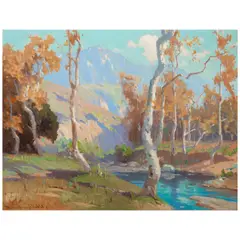 Santa Anita Creek (Autumn) by Marion Wachtel, oil on canvas, sold Nov 2025