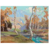 Marion Wachtel, Santa Anita Creek (Autumn), oil on canvas