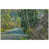 William Wendt, A Quiet Nook, oil on canvas