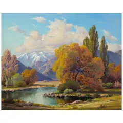 Paul Grimm, Autumn Reflections, 1959, oil on canvas