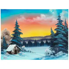 Bob Ross, Winter's Peace, 1993, Bob Ross Wet-on-Wet Technique® on canvas