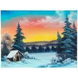 Bob Ross, Winter's Peace, 1993, Bob Ross Wet-on-Wet Technique® on canvas