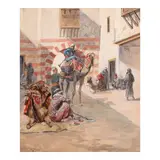 Street Scene in Arabia by Charles Marion Russell, watercolor, gouache and pencil on paper, sold Nov 2025