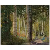 Henry Lavendar Adolphus Culmer, Aspens, oil on canvas