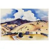 Gene Kloss, New Mexico Landscape, watercolor and pencil on paper