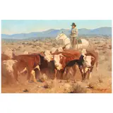 James Elwood Reynolds, Red River Cowboy, oil on Masonite