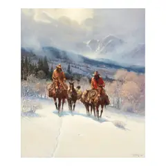 G., Line Camp Buddies, 1990, oil on canvas