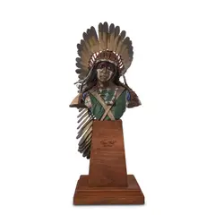 Iron Hail (Bust) by Dave McGary, polychrome bronze, sold Nov 2025