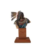 Dave McGary, Bounty of Gray Hawk (Bust), polychrome bronze