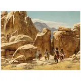 Frank McCarthy, Leaving The Stronghold, oil on Masonite