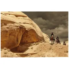 Desert Patrol by Frank McCarthy, oil on Masonite, sold Nov 2025