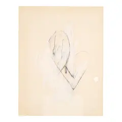 Jay DeFeo, Bled White, 1987, oil pastel and graphite on paper
