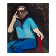 Theophilus Brown, Seated Figure, 1963, oil on paper on board