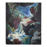 Henrietta Berk, Rocks, Water, Grass (Waterfall, Hetch Hetchy, Yosemite Valley)