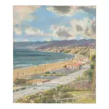 Larry Cohen, View of Santa Monica Coast, 2017, oil on canvas