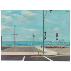 Coast Highway by Roger Edward Kuntz, circa 1970, oil on canvas, sold Sep 2025