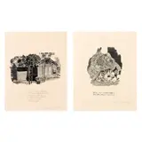 Allen Ruppersberg, Autobiography, 1980, graphite and charcoal on paper, in 2 parts