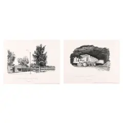 Allen Ruppersberg, Group of Two Works from Illustration for Progress not Adventure/Adventure not Progress, 1981, graphite on paper