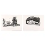 Allen Ruppersberg, Group of Two Works from Illustration for Progress not Adventure/Adventure not Progress, 1981, graphite on paper
