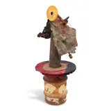 George Herms, Gorgeous Folly, 1994, found metal, glass, textile, and mixed media assemblage