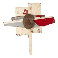 George Herms, Right Crossing Guard, 1982, found wood and metal assemblage