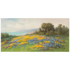 Blooming Wildflowers on the California Coast by William Franklin Jackson, oil on canvas, sold Apr 2025