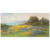 William Franklin Jackson, Blooming Wildflowers on the California Coast, oil on canvas