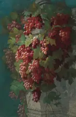 Edwin Deakin, Study from Nature (Grapes), oil on canvas