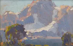 Sierras by Edgar Alwin Payne, oil on board, sold Apr 2025