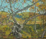William Wendt, Autumn Days, oil on canvas