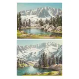 Palisades Glacier - High Sierras and Summit Lake (a group of two) by Paul Grimm, first signed 'Paul Grimm' (lower right), sold Apr 2025