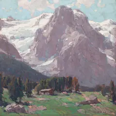 Rugged Heights by Edgar Alwin Payne, oil on canvas, sold Apr 2025