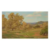 William Wendt, Autumn Landscape, oil on canvas