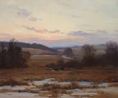 John Frost, Sunset (Evening), oil on canvas