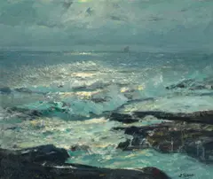 William Frederic Ritschel, Symphony (La Claire De Lune), circa 1919 - 1922, oil on Masonite