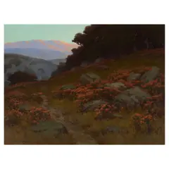 John Marshall Gamble, Hillside with Wildflowers, oil on canvas
