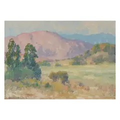 Maurice Braun, Mountains Inland from San Diego, oil on board