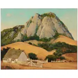 Alfred R. Mitchell, San Luis Obispo Ranch, oil on board