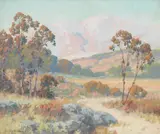 Maurice Braun, Distant Hill, oil on canvas