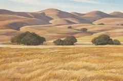 Ray Strong, Golden Hills, oil on Masonite