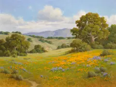 David Chapple, California Springtime, oil on linen laid to board