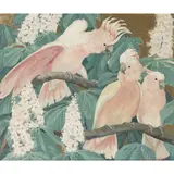 Jessie Arms Botke, Three Leadbeater's Cockatoos, oil on Masonite