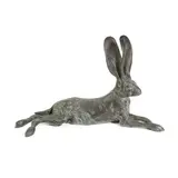 Mark Rossi, Reclining Rabbit, bronze with olive patina