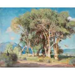 Ranchita (Taos Valley) by Mathias Alten, circa 1927, oil on canvas laid to panel, sold Apr 2025