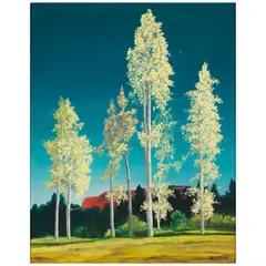 Emil Bisttram, The Sentinels, oil on canvas