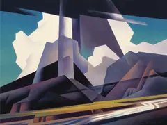 Ed Mell, Western Gap, oil on canvas